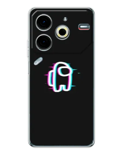 Чохол для TECNO Pova 7 Pro з картинкою «Among Us неон»