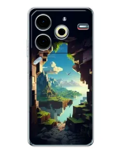 Чехол для TECNO Pova 7 Pro с картинкой «Вид из пещеры»