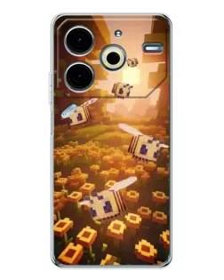Чехол для TECNO Pova 7 Pro с картинкой «Поле подсолнухов»