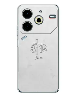 Чохол для TECNO Pova 7 Pro з картинкою «Івана 3:16 Хрест»