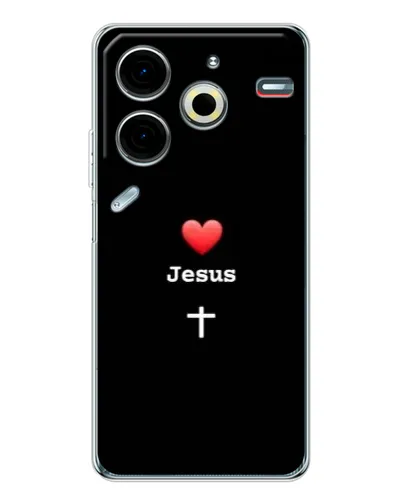 Чохол для TECNO Pova 7 Pro з картинкою «Серце - Jesus»