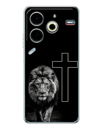 Чохол для TECNO Pova 7 Pro з картинкою «Лев та Хрест»