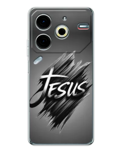 Чохол для TECNO Pova 7 Pro з картинкою «Напис Jesus Graffiti»