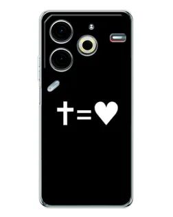 Чохол для TECNO Pova 7 Pro з картинкою «Хрест та Серце»