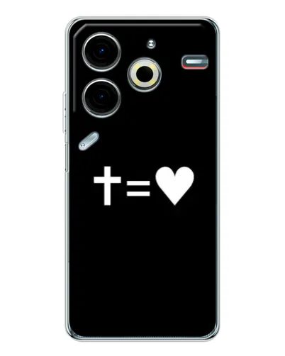 Чохол для TECNO Pova 7 Pro з картинкою «Хрест та Серце»