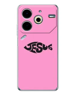 Чохол для TECNO Pova 7 Pro з картинкою «Рожевий символ Jesus»