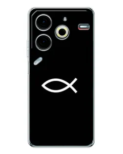 Чехол для TECNO Pova 7 Pro с картинкой «Символ рыбы Jesus»