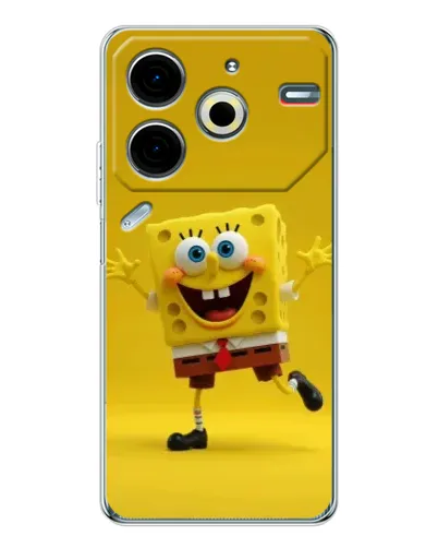 Чохол для TECNO Pova 7 Pro з картинкою «Позитивний Губка Боб»