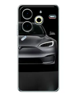 Чохол для TECNO Pova 7 Pro з картинкою «Tesla Model S Look»