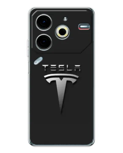 Чохол для TECNO Pova 7 Pro з картинкою «Сталевий логотип Tesla» Чохол для TECNO Pova 7 Pro з картинкою «Сталевий логотип Tesla»