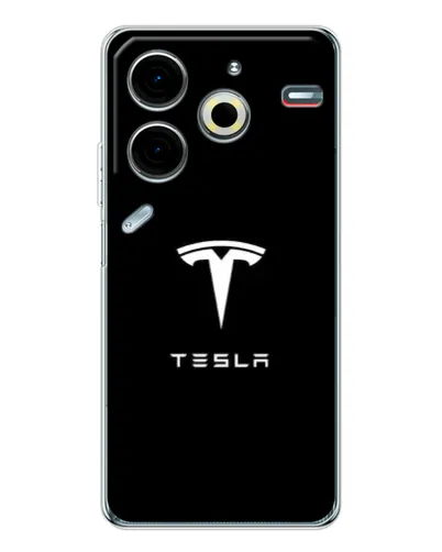 Чохол для TECNO Pova 7 Pro з картинкою «Tesla White Logo» Чохол для TECNO Pova 7 Pro з картинкою «Tesla White Logo»