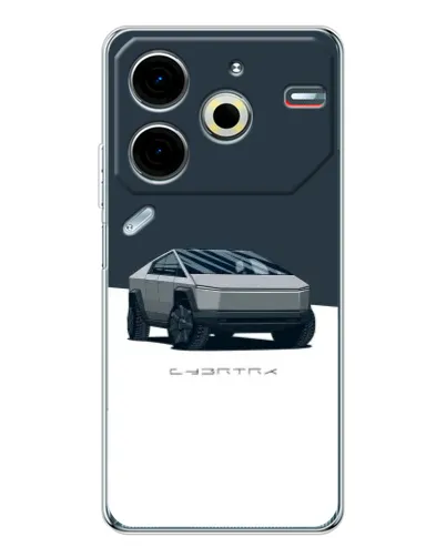 Чохол для TECNO Pova 7 Pro з картинкою «Сріблястий Cybertruck Tesla» Чохол для TECNO Pova 7 Pro з картинкою «Сріблястий Cybertruck Tesla»