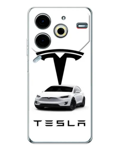 Чохол для TECNO Pova 7 Pro з картинкою «Tesla White Style» Чохол для TECNO Pova 7 Pro з картинкою «Tesla White Style»