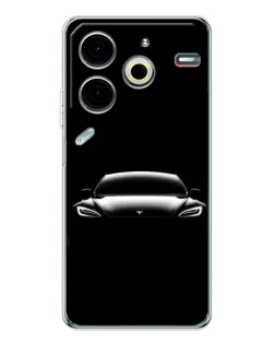 Чохол для TECNO Pova 7 Pro з картинкою «Фари Tesla Night»