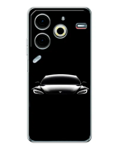 Чохол для TECNO Pova 7 Pro з картинкою «Фари Tesla Night» Чохол для TECNO Pova 7 Pro з картинкою «Фари Tesla Night»