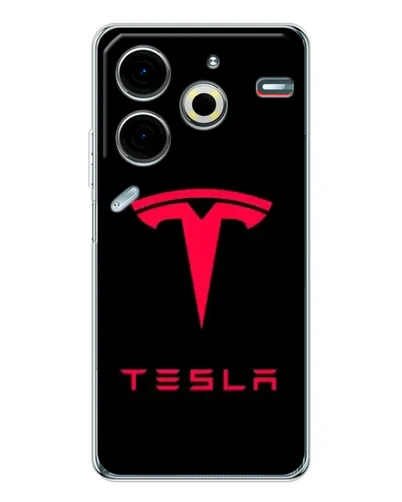 Чохол для TECNO Pova 7 Pro з картинкою «Tesla Red Logo» Чохол для TECNO Pova 7 Pro з картинкою «Tesla Red Logo»