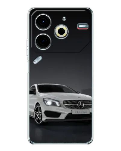 Чехол для TECNO Pova 7 Pro с картинкой «Mercedes AMG GT Silver»