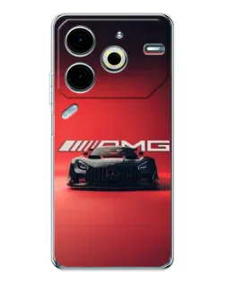 Чехол для TECNO Pova 7 Pro с картинкой «Mercedes AMG — красная линия»