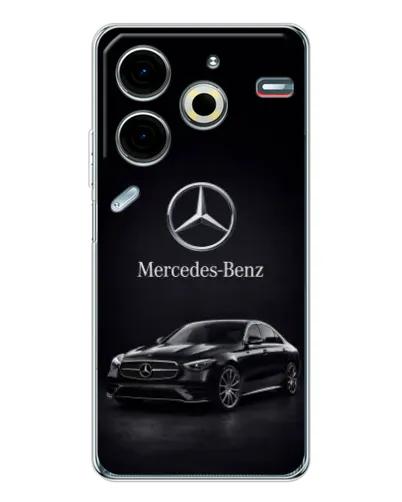 Чехол для TECNO Pova 7 Pro с картинкой «Mercedes — решетка радиатора»