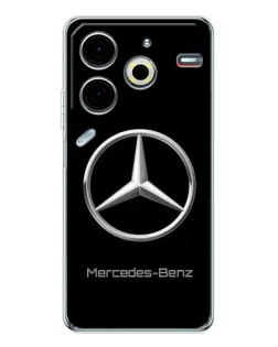 Чехол для TECNO Pova 7 Pro с картинкой «Mercedes Silver Logo»