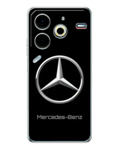 Чехол для TECNO Pova 7 Pro с картинкой «Mercedes Silver Logo»