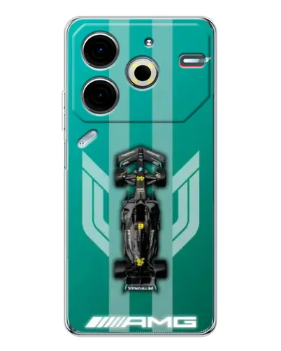 Чехол для TECNO Pova 7 Pro с картинкой «Mercedes AMG Petronas»