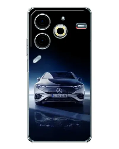 Чехол для TECNO Pova 7 Pro с картинкой «Ночной Mercedes EQ»