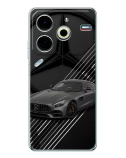 Чехол для TECNO Pova 7 Pro с картинкой «Mercedes AMG — графика»