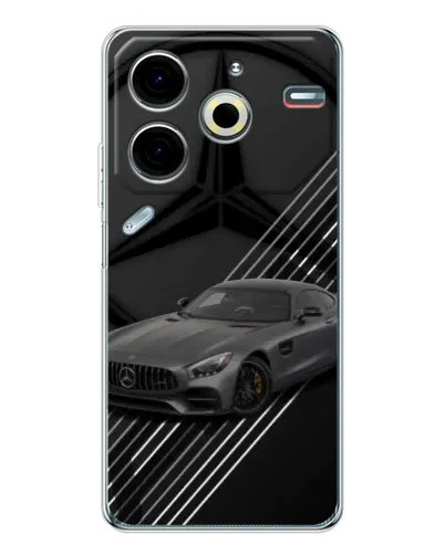 Чехол для TECNO Pova 7 Pro с картинкой «Mercedes AMG — графика»