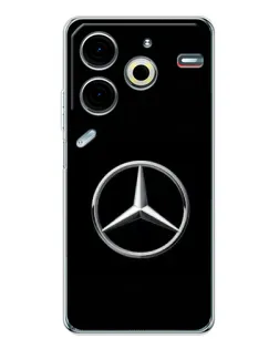 Чехол для TECNO Pova 7 Pro с картинкой «Mercedes классический лого»