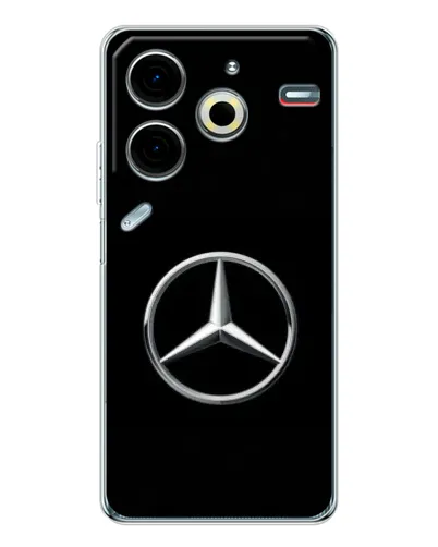 Чехол для TECNO Pova 7 Pro с картинкой «Mercedes классический лого»