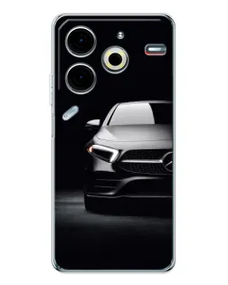 Чехол для TECNO Pova 7 Pro с картинкой «Свет фар Mercedes»