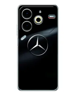 Чехол для TECNO Pova 7 Pro с картинкой «Mercedes на металле»