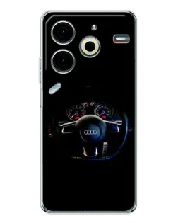 Чохол для TECNO Pova 7 Pro з картинкою «Салон Audi — кермо»
