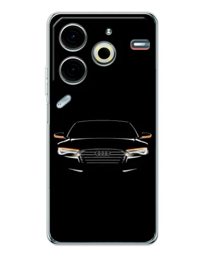 Чехол для TECNO Pova 7 Pro с картинкой «Audi — ночной контур»