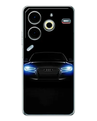 Чехол для TECNO Pova 7 Pro с картинкой «Audi в неоне»