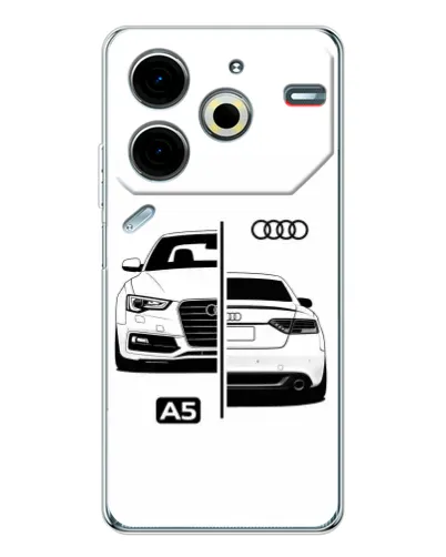 Чехол для TECNO Pova 7 Pro с картинкой «Audi — контрастный дизайн»