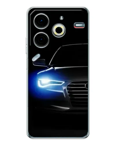 Чехол для TECNO Pova 7 Pro с картинкой «Неоновый взгляд Audi»