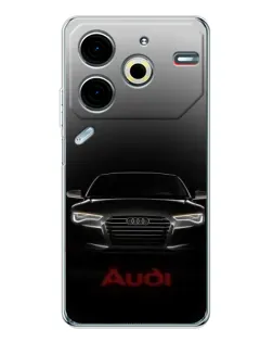 Чехол для TECNO Pova 7 Pro с картинкой «Audi — градиентный контур»