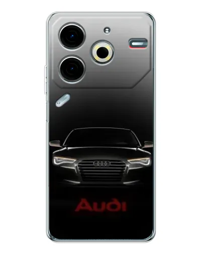 Чехол для TECNO Pova 7 Pro с картинкой «Audi — градиентный контур»