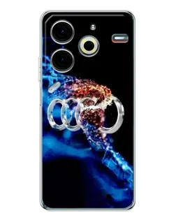 Чехол для TECNO Pova 7 Pro с картинкой «Энергия лого Audi»