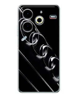 Чехол для TECNO Pova 7 Pro с картинкой «Audi — абстрактные кольца»