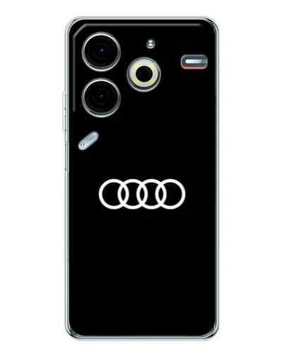 Чехол для TECNO Pova 7 Pro с картинкой «Audi White Logo»