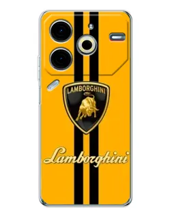 Чохол для TECNO Pova 7 Pro з картинкою «Lamborghini Stripe жовтий»
