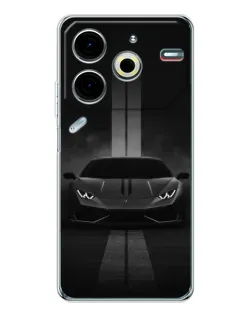 Чехол для TECNO Pova 7 Pro с картинкой «Lamborghini симметрия дорог»