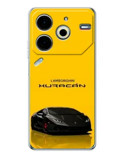 Чехол для TECNO Pova 7 Pro с картинкой «Lamborghini Huracan черный»