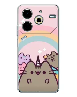 Чехол для TECNO Pova 7 Pro с картинкой «Единорог Pusheen»