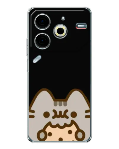 Чехол для TECNO Pova 7 Pro с картинкой «Пушин на черном»