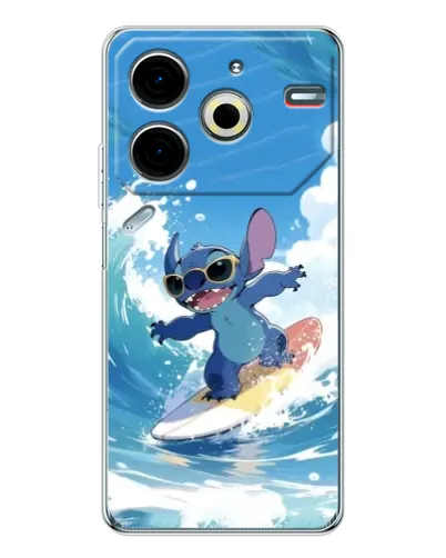 Чохол для TECNO Pova 7 Pro з картинкою «Стіч на хвилі»
