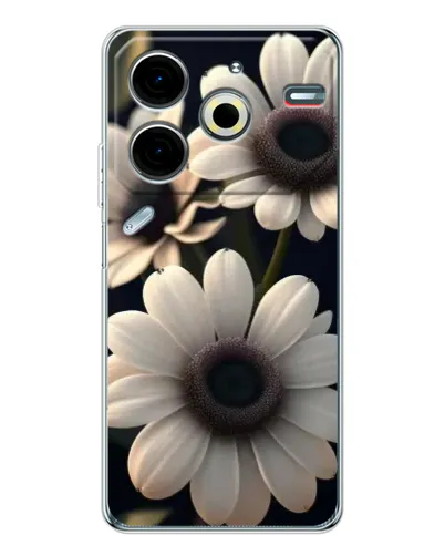 Чохол для TECNO Pova 7 Pro з картинкою «Білі маргаритки макро»